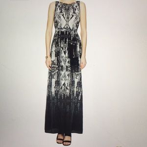 Silk Tassel Tie Maxi Dress